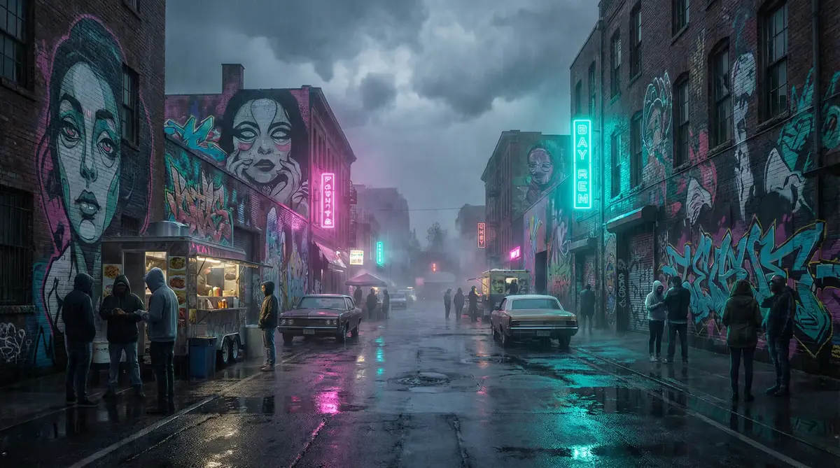 电影解放的潘多拉 - 雨夜壁画街